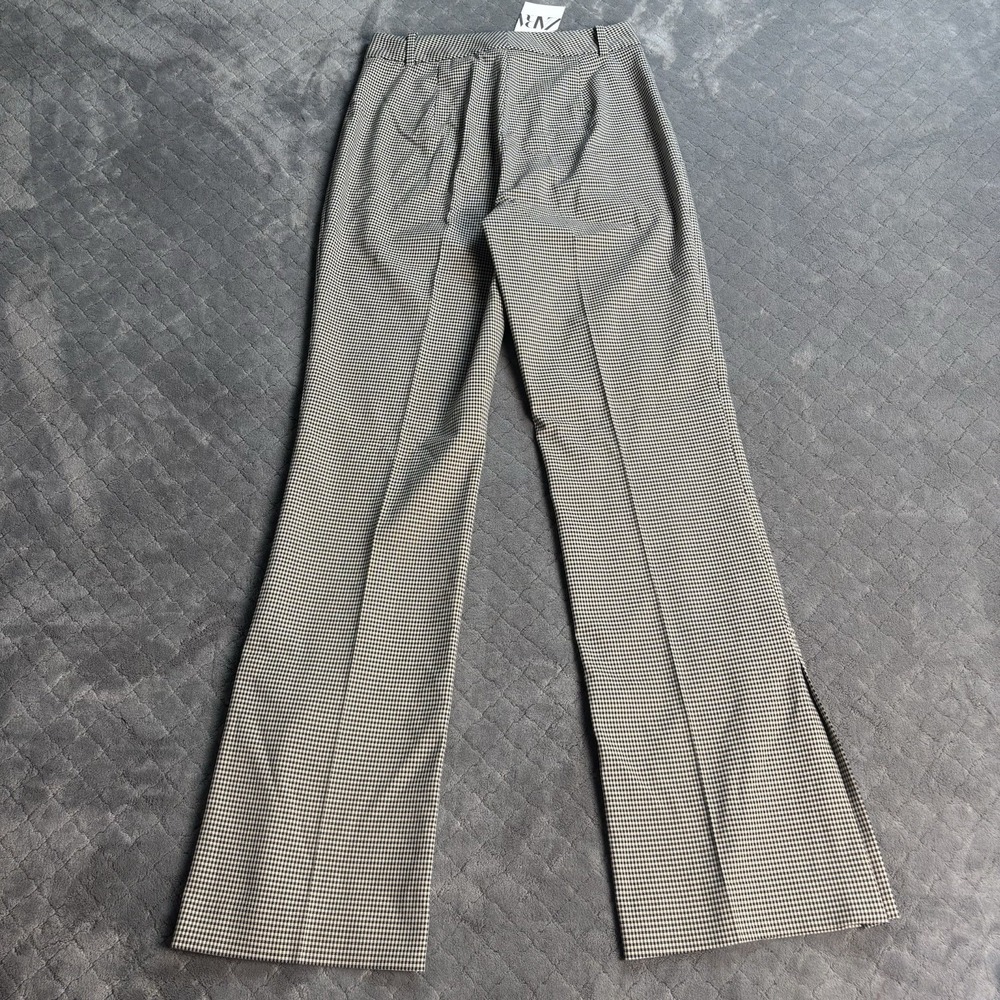 Zara Women Houndstooth Wide Leg Pants Size S NWT